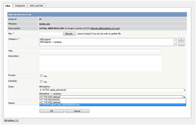 KBPublisher order category